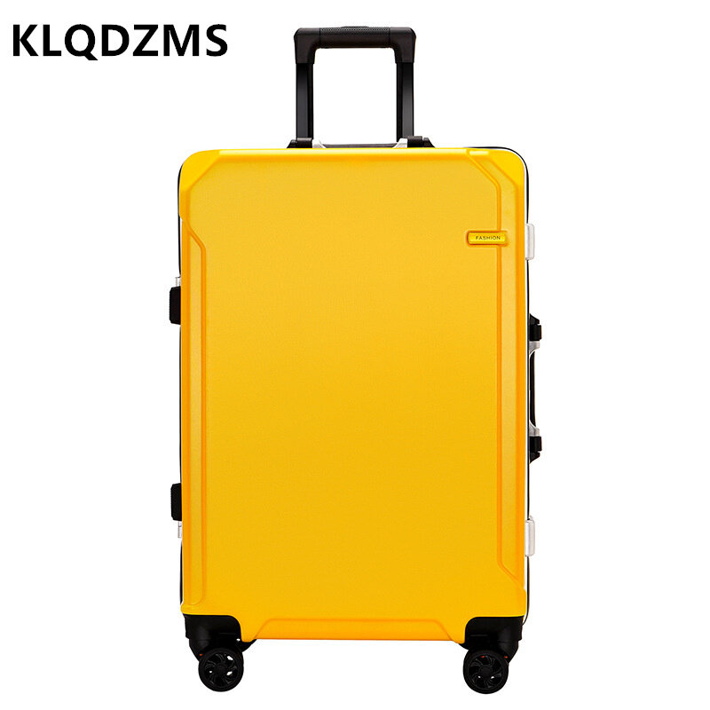KLQDZMS-신제품 남성용 대용량 PC 트롤리 케이스, 일본 여학생 알루미늄 프레임 탑승 상자 롤링 가방