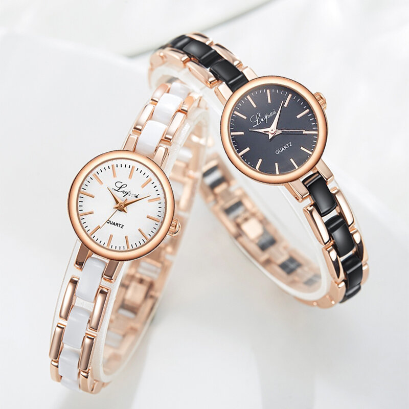 Bracciale in acciaio inossidabile orologio da donna cinturino alla moda al quarzo orologio da donna orologio da donna elegante di lusso regalo di lusso