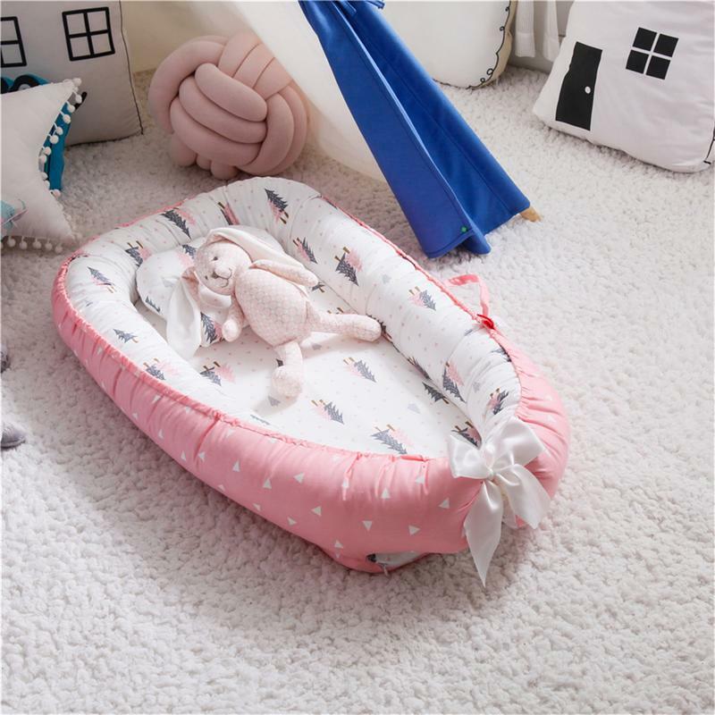 Детское ортопедическое гнездо Babynest, Комплект постельного белья для новорожденных, регулируемый лежак для новорожденных, мягкая дышащая кровать для новорожденных