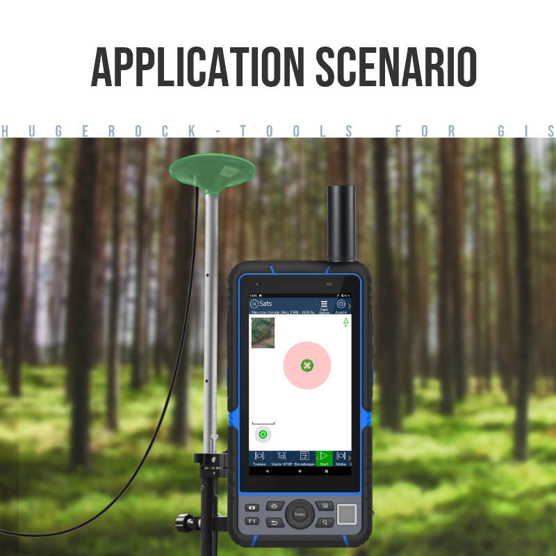 HUGEROCK-Equipamento de Levantamento GPS à Prova de Choque, G60N IP67, Sdk Disponível, PDO, GPS, Mobile, Android Grade, Antena 4G