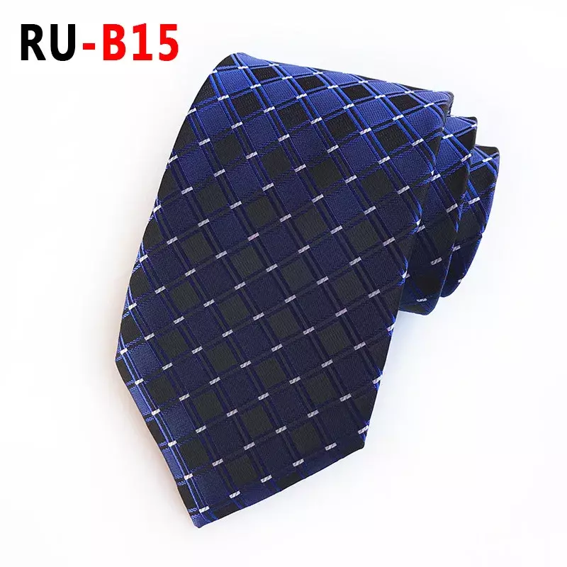 Cravate jacquard haut de gamme à carreaux pour hommes, 8cm, accessoires pour hommes, à rayures, livraison gratuite