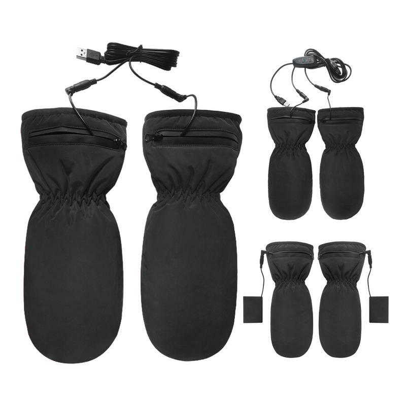 Guantes calefactables impermeables para hombre y mujer, guantes eléctricos con pantalla táctil, recargables, cómodos para trabajo y acampada