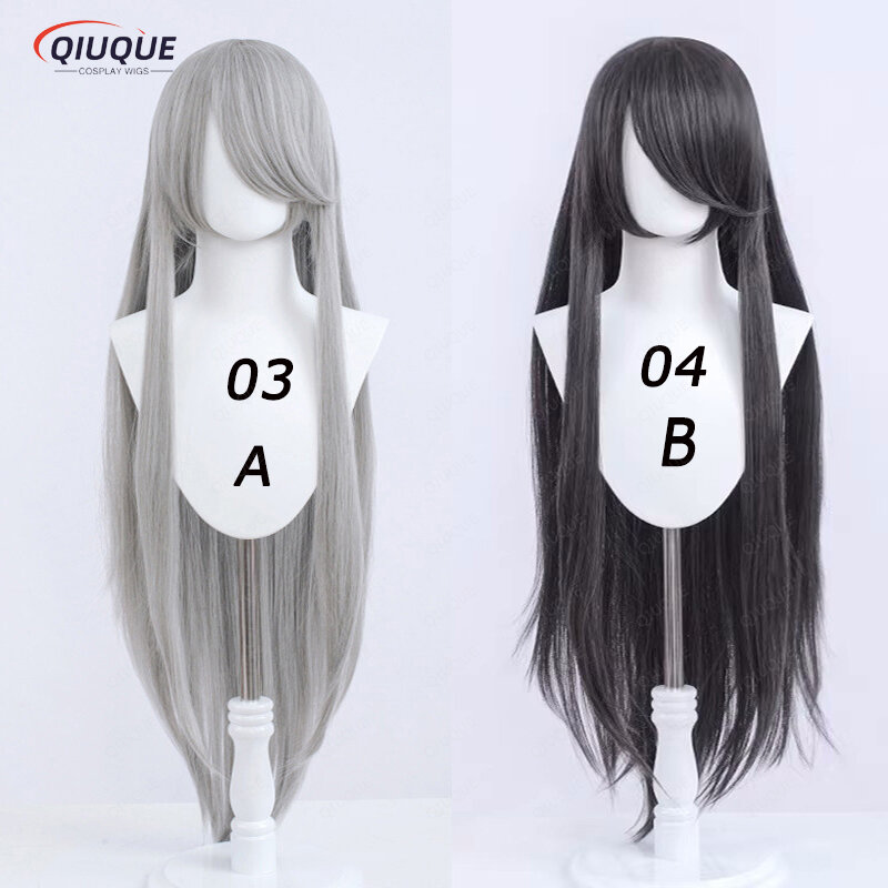 100cm Long Straight Cosplay Wig Anime Compatible Universal Omopinenet Solid Color Heat Resistant Synthetic Hair Wigs + Wig Cap