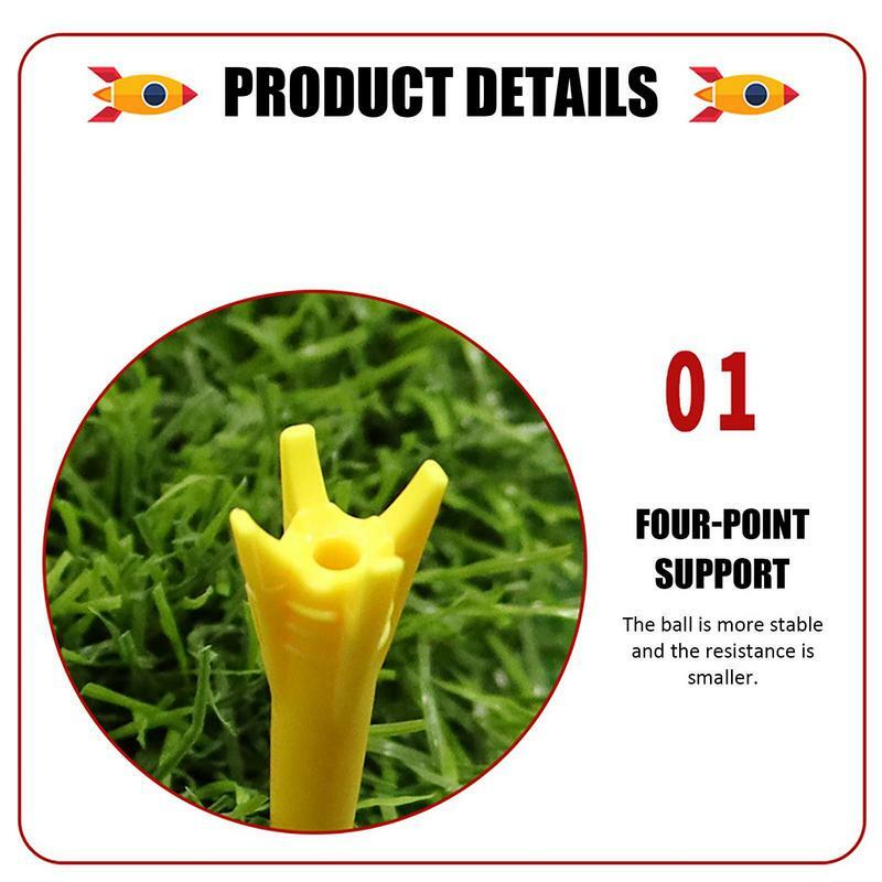 8pcs/box Golf Plastic Tees Rocket shape Tee Height 83 mm Long Golf Tee for Training Plastic Claw Less Resistance Golf Accessory
