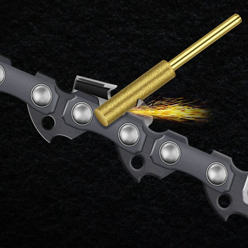 Afilador de motosierra de 6 piezas, adecuado para moler Jade, vidrio y carburo cementado con sierra de cadena, 4,0mm