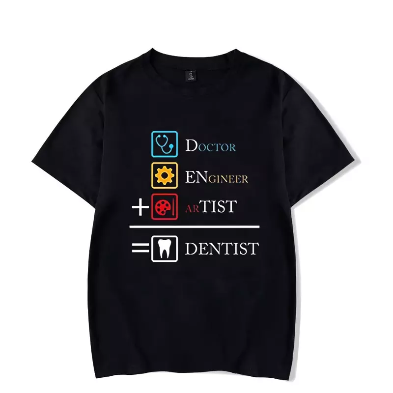 Camiseta masculina doutor engenheiro artista igual dentista engraçado camisa de grandes dimensões t camisa homme moda tshirt streetwear camisas hombre