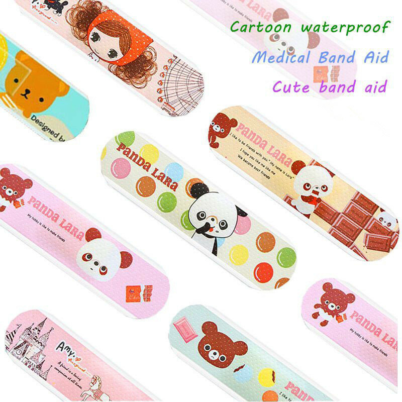 50pcs/lot Cartoon Patch for Kids Children Breathable Band Aid  Wound Plaster Sticking Wound Dressing Adhesive Bandages Patches