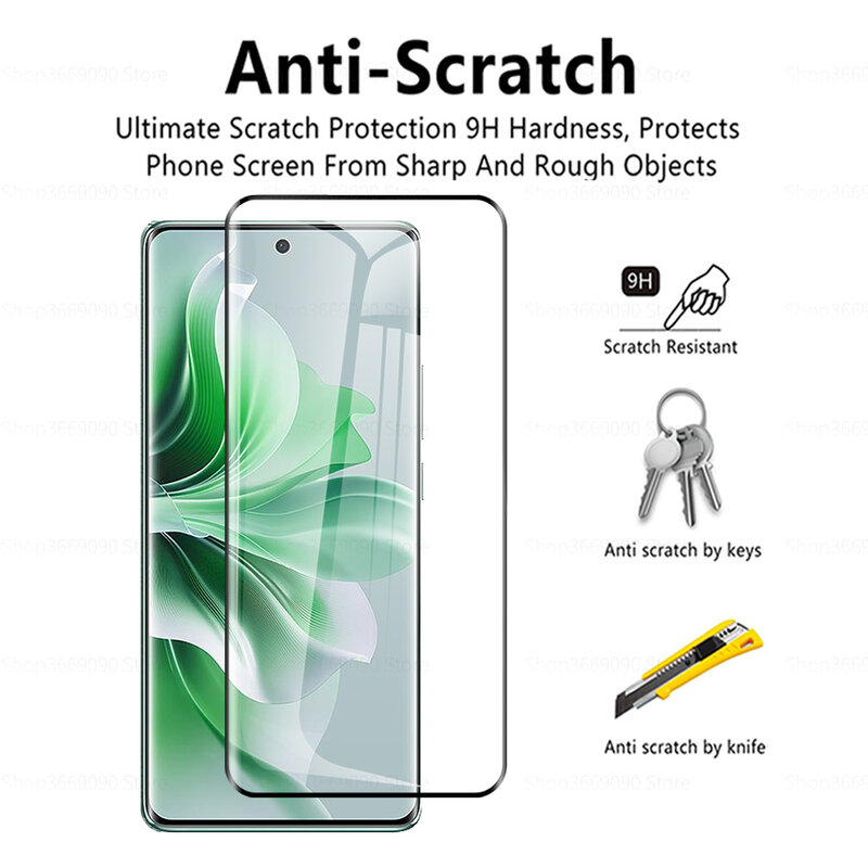4in1 Opo Reno11 Pro Screen Protector 9D Curved Tempered Glass For Oppo Reno 11 Pro 11Pro Reno11Pro Camera Lens Protective Film