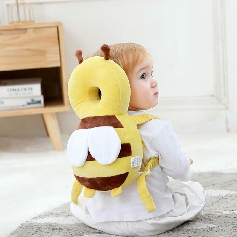 조절 가능한 작은 꿀벌 아기 머리 보호 베개, 통기성 낙하 방지 모자, 어린 아이 머리 보호