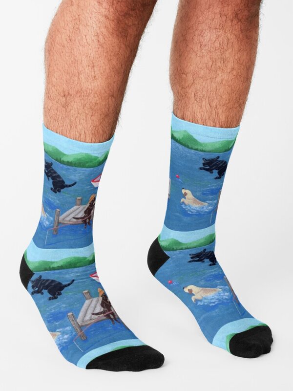 Lake Fun LabradorsSocks Anti-Slip Socks Men Socks