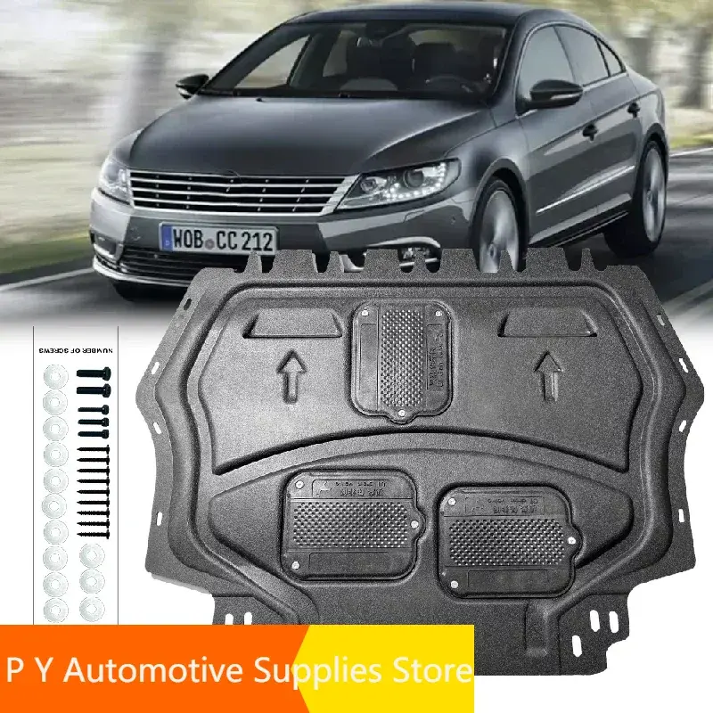 Plaque de protection sous le moteur pour VW CC 2009-2017, noir, bouclier anti-éclaboussures, couvercle de garde-boue, protecteur de garde-boue