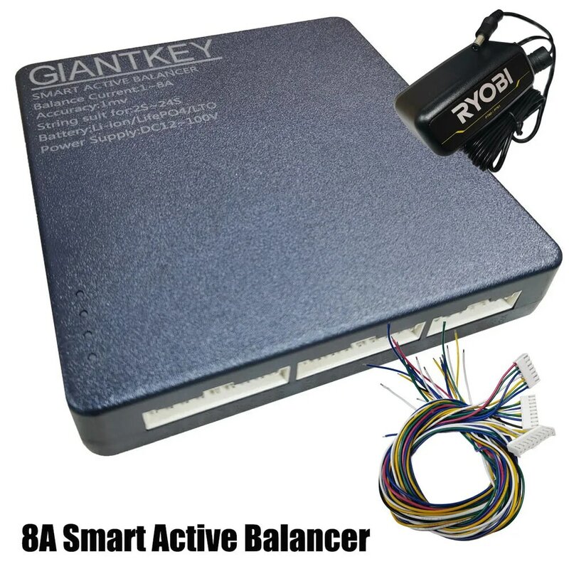 GLANTKEY-inteligente Li-ion bateria equilíbrio equalizador, balanceador ativo, 8A atual, 16S, 24S, BT App, LiFePO4