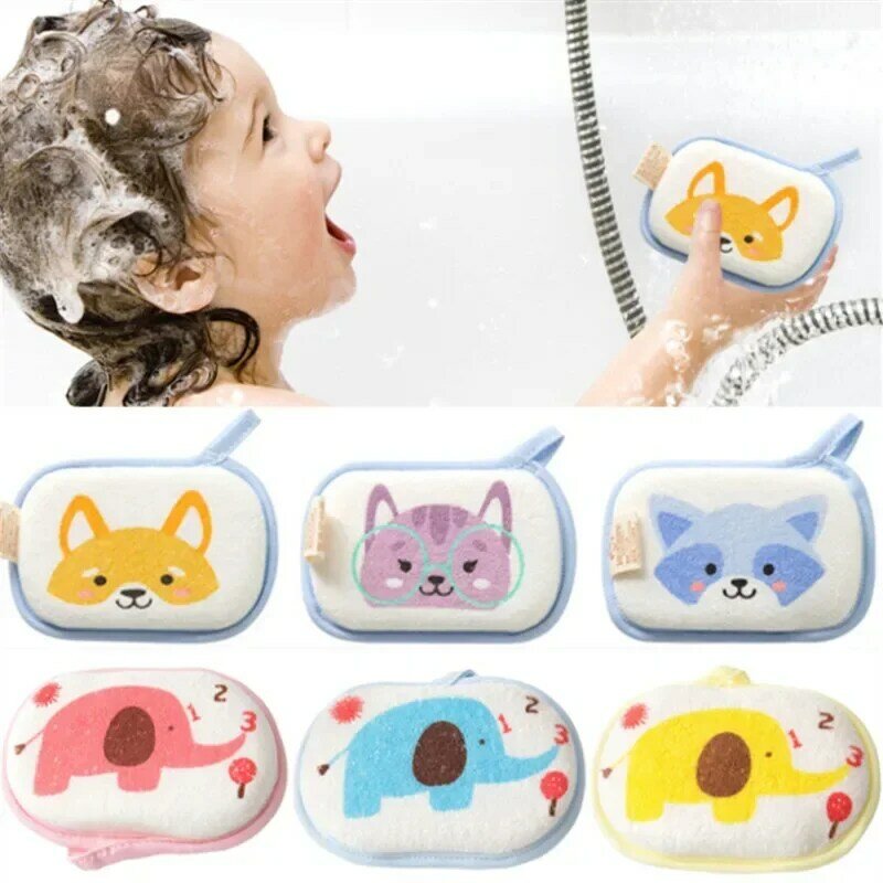 إسفنجة حمام لطيفة للأطفال الأطفال الصغار حديثي الولادة فرشاة تنظيف للكبار منشفة ناعمة غير مهيجة حمام إسفنجة دش إسفنجية