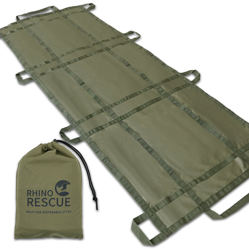 RHINO RESCUE Multi-use Disposable Litter,simple Portable stretcher ,Rescue Essentials,Quick Emergency Litters