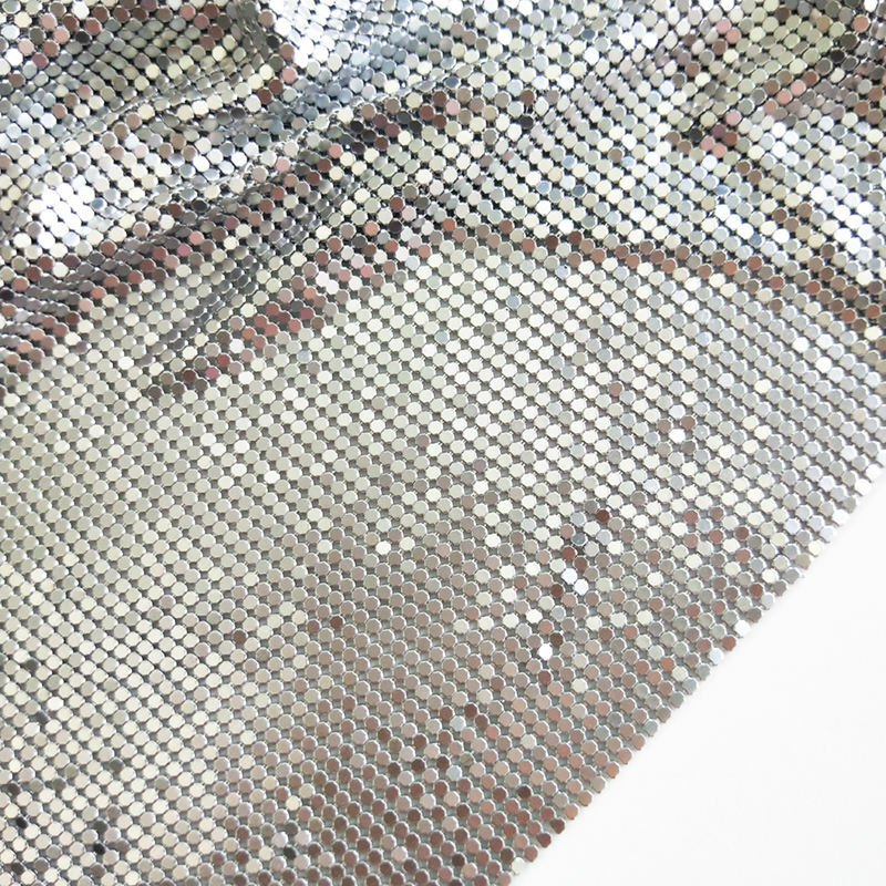 Silver Metal Mesh Fabric, Chainmail Sequined Fabric, DIY Sewing, Sexy Party Dress, Cosplay Earring, Home Decor, 150x45cm