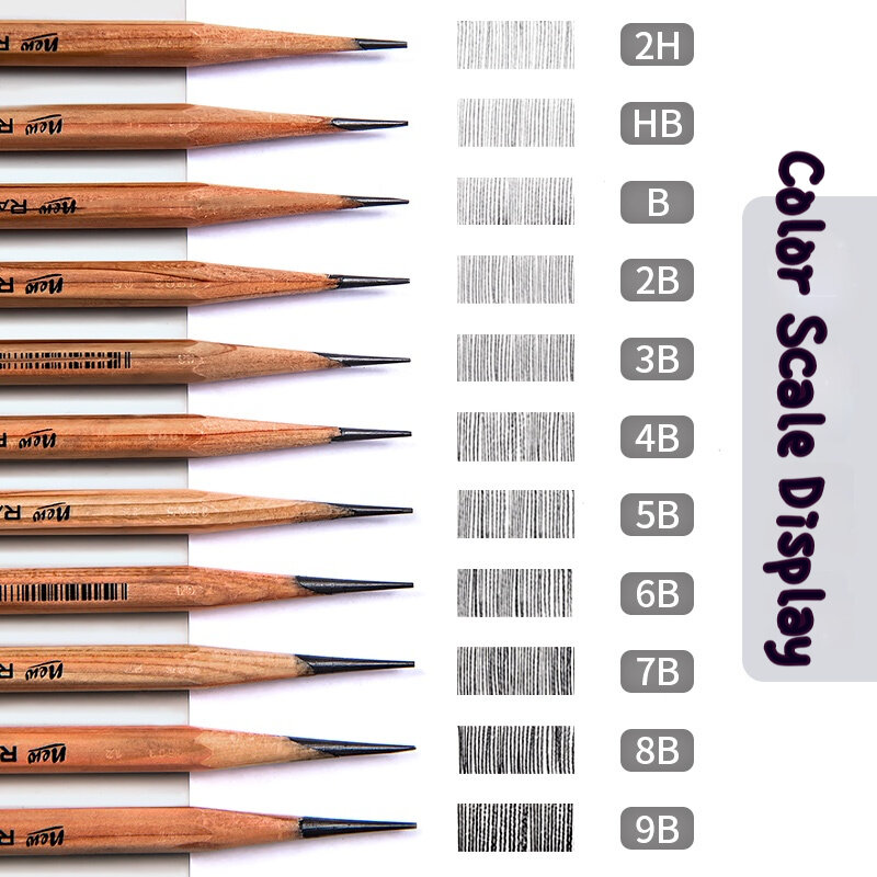 ชุดดินสอสีถ่าน5/6/7/12ชิ้นชุดดินสอสเก็ตช์สำหรับผู้เริ่มฝึกวาดภาพอุปกรณ์เครื่องเขียนงานศิลปะ