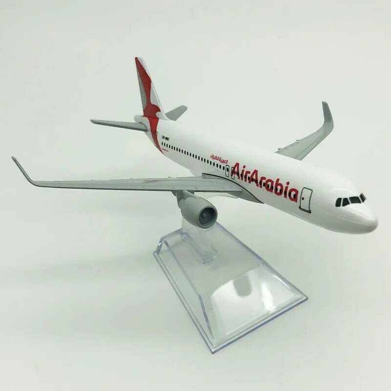Modelo de avión de aleación de 16CM, caja de Color Arab Airlines 320, embalaje independiente, juguetes para niños