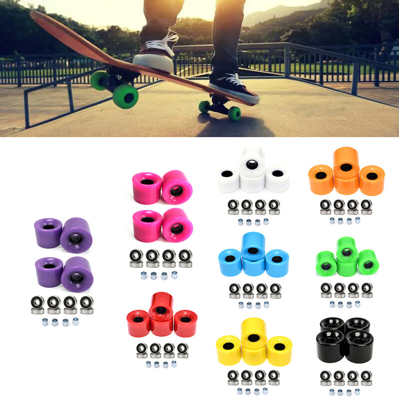 Skateboard Longboard Wheels 60x45mm 78A ABEC-9 608RS Ball Bearing Spacer Set Standard Cruiser Roller Skate Wheel Accessories