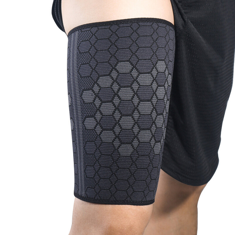 TopRunn-남성 및 여성용 허벅지 압축 슬리브 1 개, 쿼드 및 햄스트링 지지, 상부 다리 슬리브, 통기성, 탄성, 미끄럼 방지