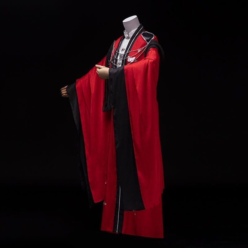 TGCF-Costume de Cosplay Tian Guan Ci Fu Huacheng, Vêtements de Style Han, Robe Hanfu Rouge Sanlang, Costume Chinois