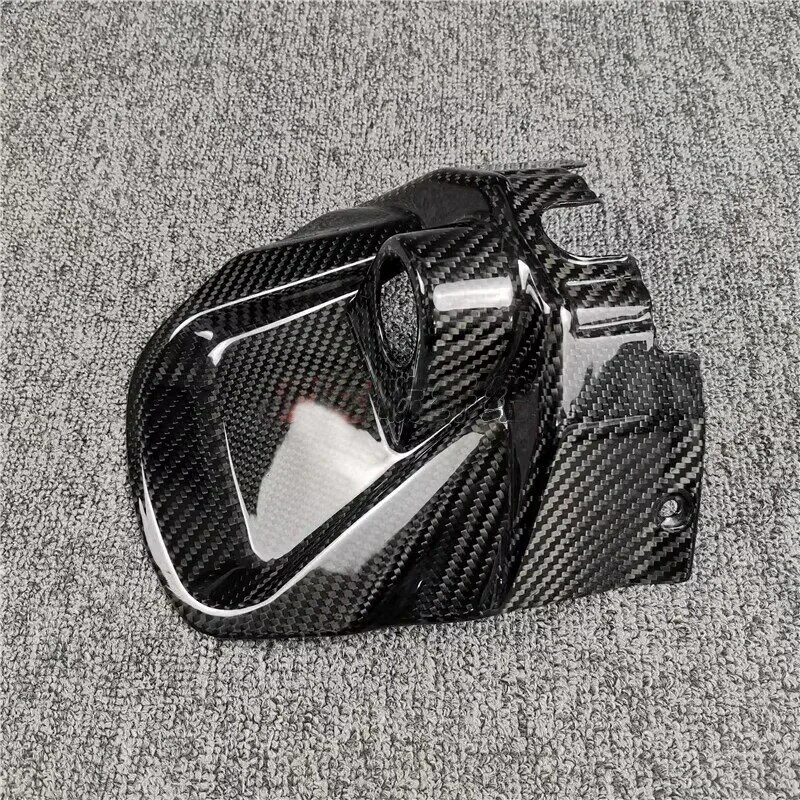 Motorcycle Real Carbon Fiber Front Fuel Gas Tank Key Cover Cowl Panel Fairing For Aprilia RS660 2020 2021 2022 2023 RS 660 Parts