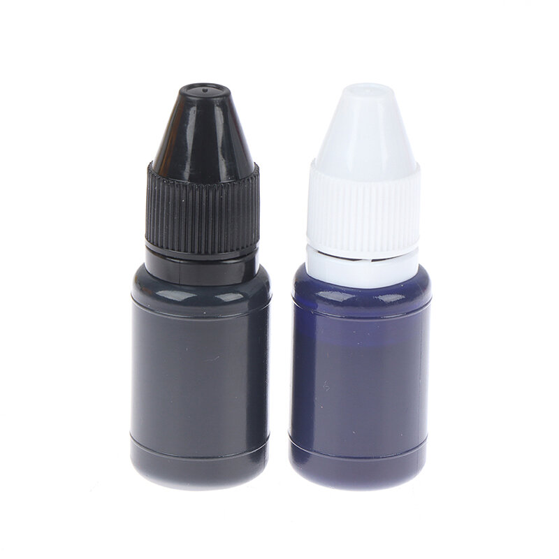 10ml-Refill Schnell Trocknende Stanzen Tinte Farbwerk Selbst Farbwerk Für Lichtempfindliche Stempel Öl Schwarz Blau