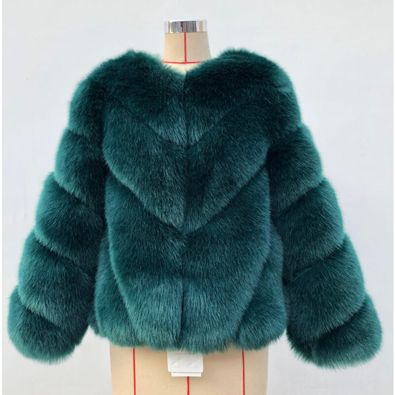 Пушистые женские пальто, новинка зимы 2024, модное белое пальто из искусственного меха, элегантная Толстая теплая верхняя одежда, короткие женские куртки из искусственного меха