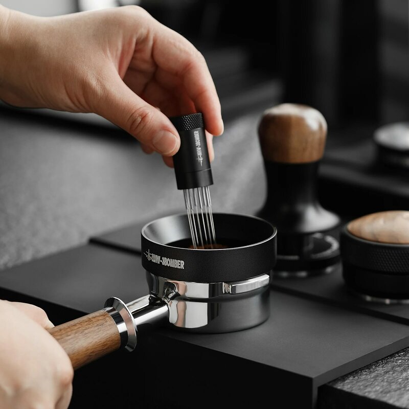 MHW-3BOMBER entonnoir magnétique de dosage de café de 58mm compatible avec le porte-filtre de 58mm, anneau de dosage d'espresso, accessoires de barista à la maison