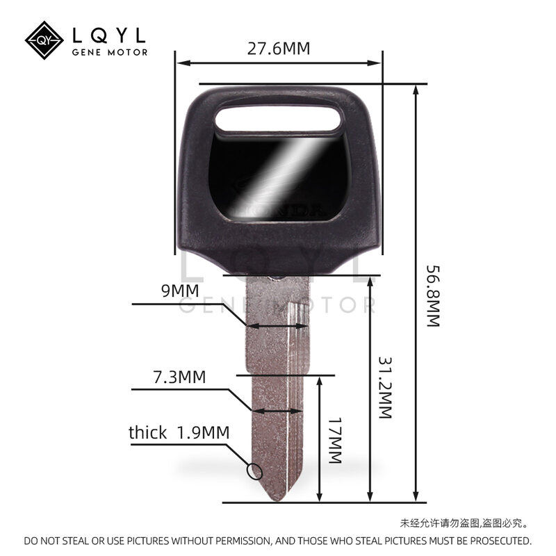 LQYL New Blank Key moto sostituire chiavi non tagliate per HONDA DIO 56 57 Z4 125 SCR100 WH110 SCR WH 100 110 scooter 50CC Zoomer