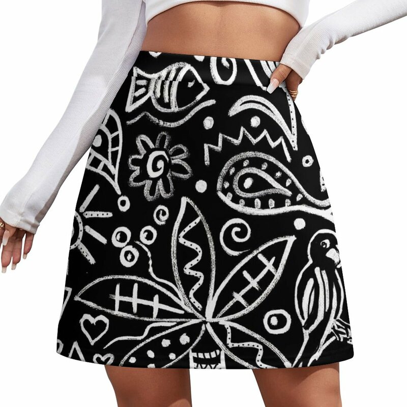 Minifalda de Animal Carnival by Night (blanco y negro), Falda corta, minifalda