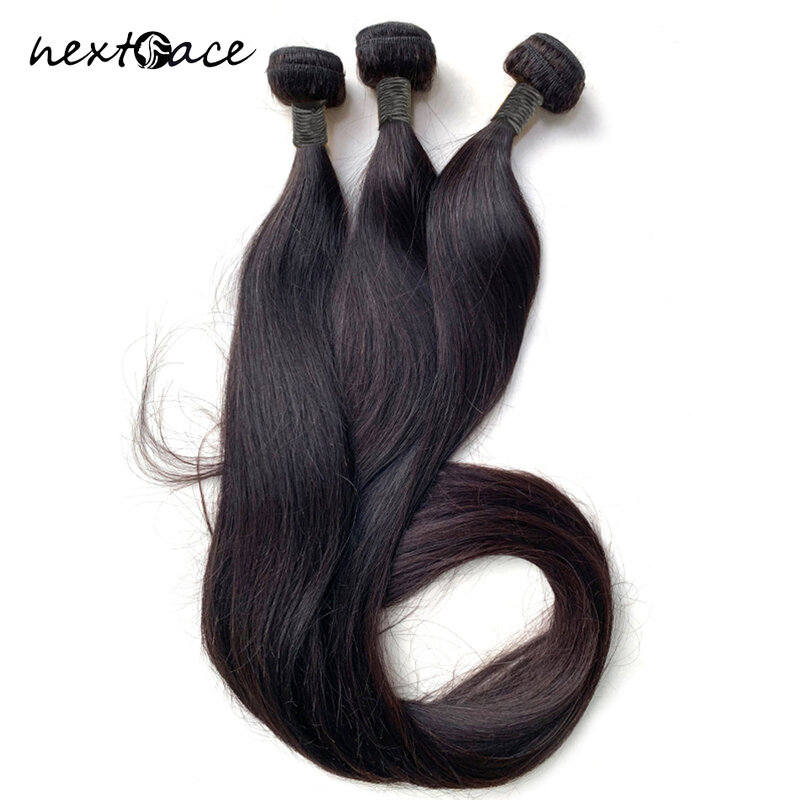 NextFace-Bundles de cheveux humains raides naturels, tissage de cheveux malaisiens, cheveux Remy, 10A, 10-40 po