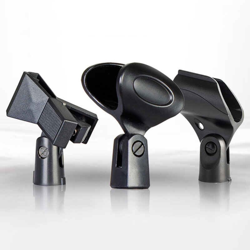 Universelle hochwertige Mikrofon clip klemme aus strap azier fähigem Kunststoff mit Adapter für die Ausstellungs halle der Hand mikrofon halterung