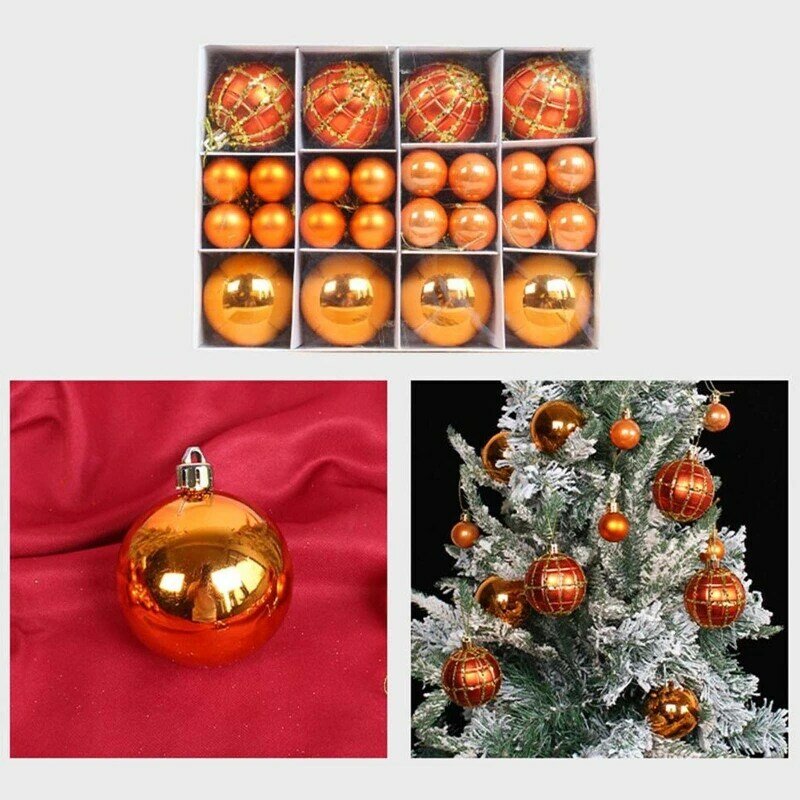 40Pcs Christmas Ornaments Balls, Shatterproof Painted Ornaments Ball Decorative