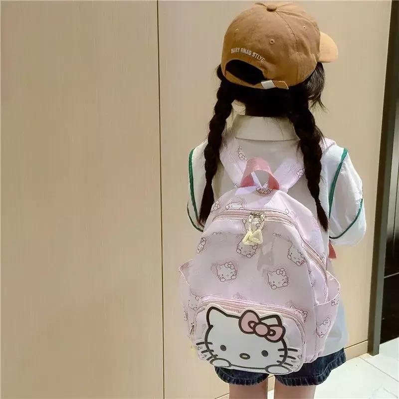 子供のためのsanrioハローキティのバックパック、かわいい漫画のバッグ、輸送、幼稚園のバックパック、男の子と女の子