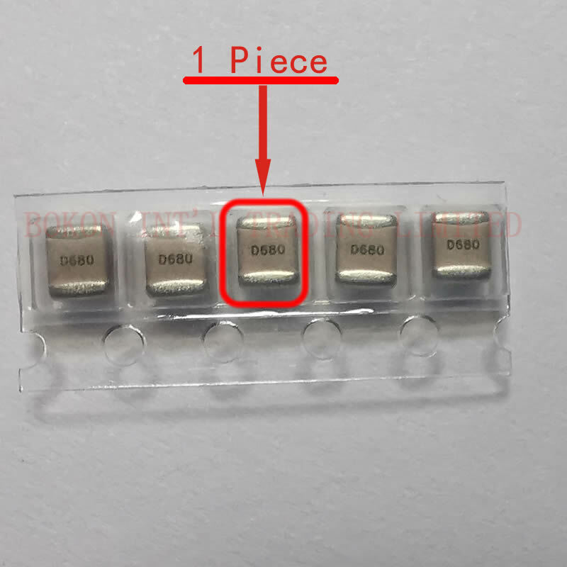 Condensadores de microondas de cerámica, 68pF, 500V, RF, tamaño 1111, alto Q, bajo ESL, ruido, a680J, D680, porcelana, P90, multicapa