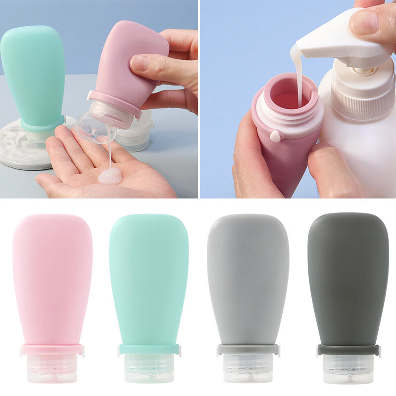 Przenośny silikonowa butelka podróżna przechowywanie kosmetyków wielokrotnego napełniania balsam w butelce szczelnej pojemnik na szampon tubka wyciskana pustej butelki