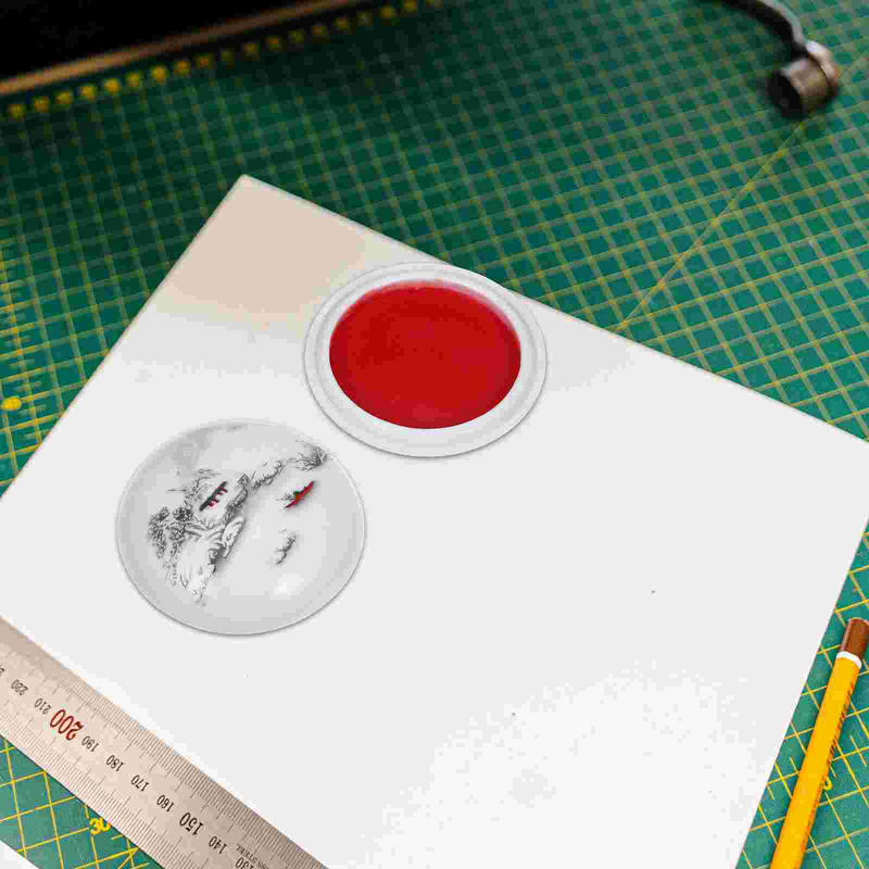 Bantalan tinta dan perlengkapan pemotong segel kaligrafi indah Inkpad lukisan tradisional Cina