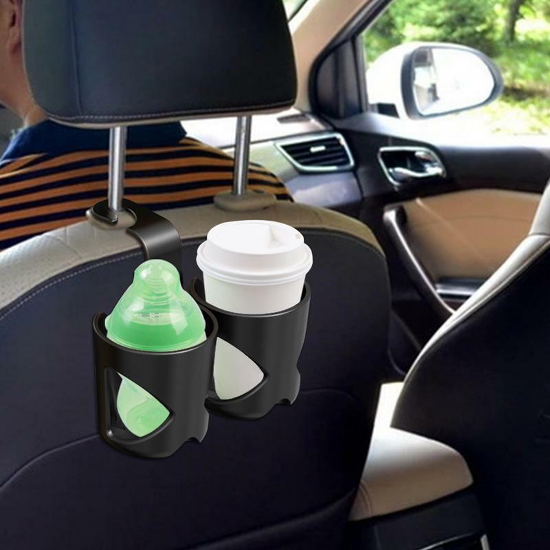 Back Seat Cup Holders For Cars 2 In 1 Vehicle Backseat Drink Cup Holder Headrest Cup Holder Automotive Seat Back Organizers For