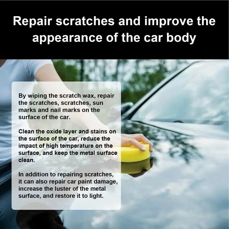 Profissional Car Scratch Remover, Polimento De Cera, Toalha e Esponja Incluída, Esfregando Composto para Reparação