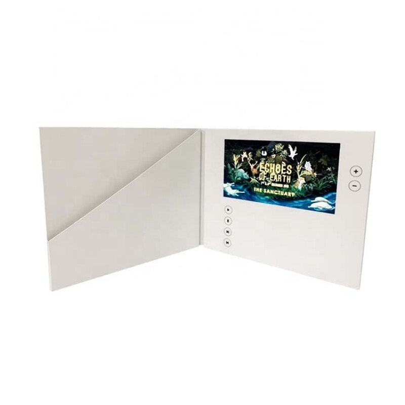 Custom 7 inch Softcover Digital Lcd Video Brochures For Environmental Brochure