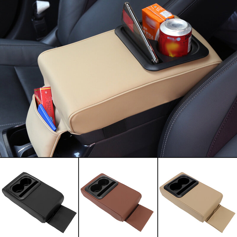 1PC bracciolo per Auto pad accessori per Auto supporto per gomito a mano cuscino Anti-fatica con portabicchieri bracciolo Storager Box