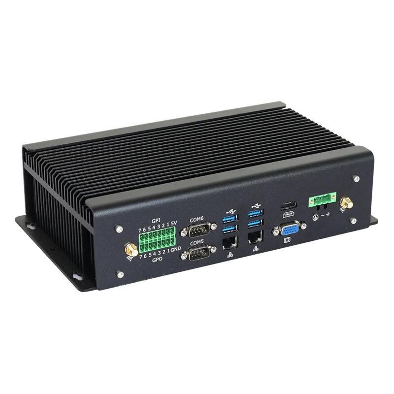 Mini PC Industrial 2LAN6COM, i7-1165G7, con 6 USB, GPIO, compatible con Windows 10/11, LINUX, WIFI, 4G, LTE, sin ventilador