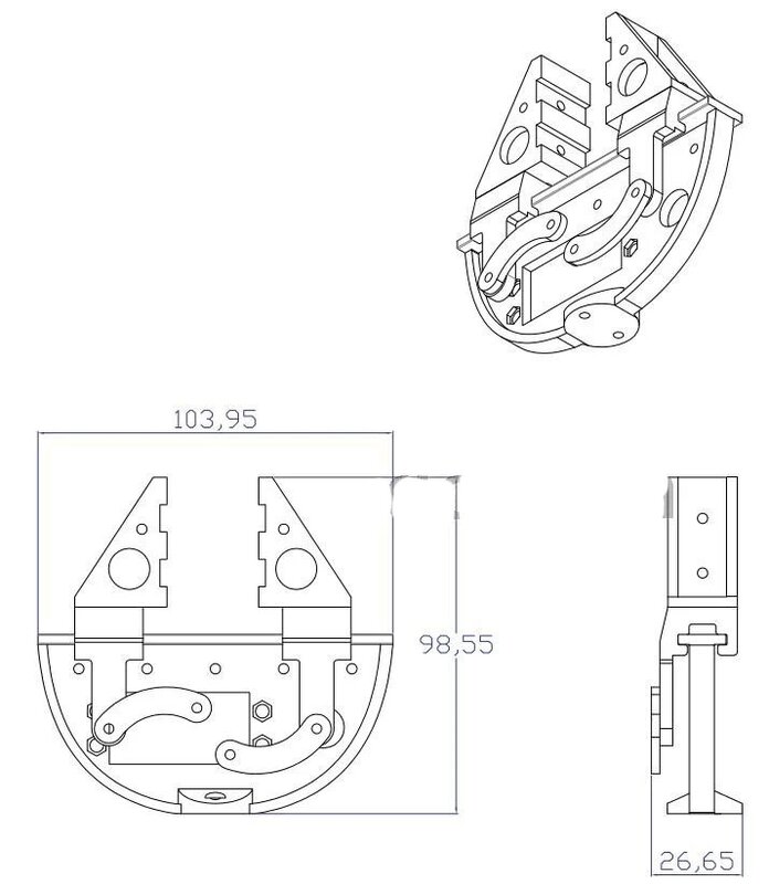 Kit de bras à griffes mécaniques pour Ardu37, pince de robot, pince servo, support de montage rapide, compatible avec Mg996,Mg995, DS3218, jouet de bricolage, nouveau