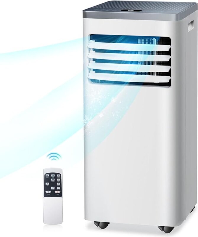 R.W. Vlam 10,000 Btu Draagbare Airconditioner Voor Ruimte Tot 450 Sq.Ft, Met Ontvochtiger & Ventilator, Staande Ac, Led Display
