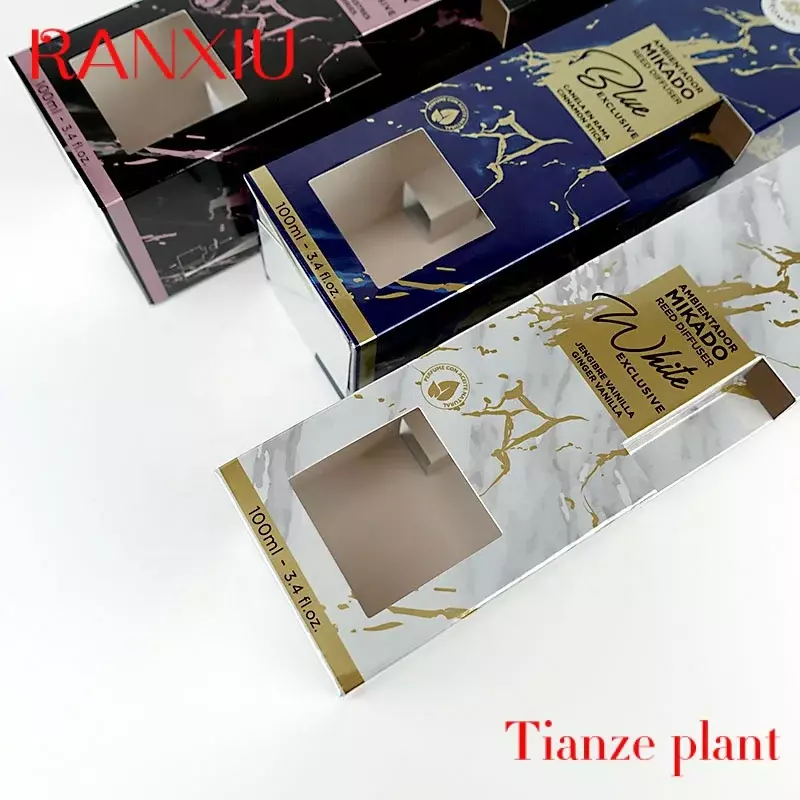 Folding Gift Box para Reed Difusor Embalagem, Adequado para Perfume Artesanal, Aromaterapia Cosméticos, Personalizado, High End