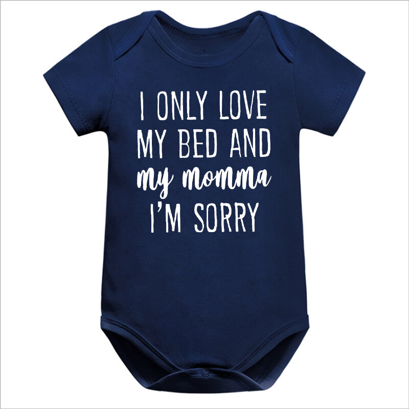 Ik Alleen Liefde Mijn Bed En Mijn Momma Ik Ben Sorry Baby Onesie Moederdag Gift Kraamcadeau eerste Moederdag Baby Kleding