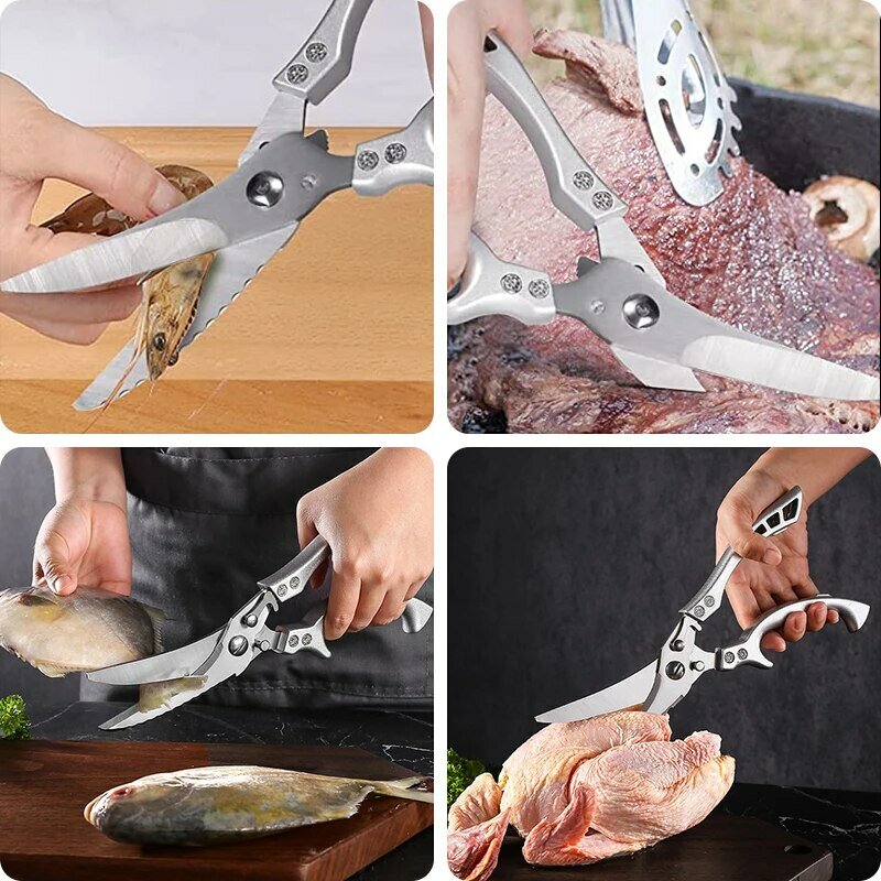 Kitchen Chef Knife 5Cr15 Forged Stainless Steel Bone Chopping Meat Cleaver Vegetables Slicing Butcher Knife Chicken Bone Scissor