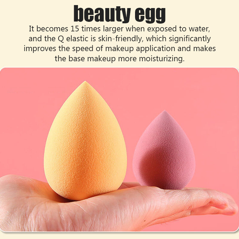 Esponja suave con cabeza de seta, almohadilla de aire para base de maquillaje, huevo de belleza, no absorbente, juego de esponjas para cara, 3 piezas