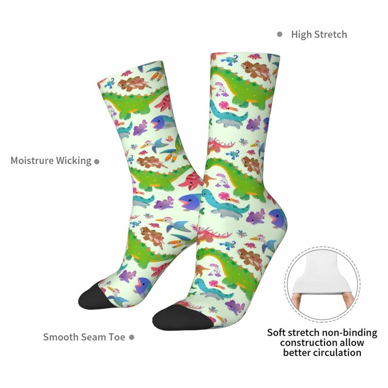 Calcetines de Jurassic Baby Pastel Harajuku para hombre y mujer, medias absorbentes de sudor, calcetines largos para todas las estaciones, accesorios para regalos