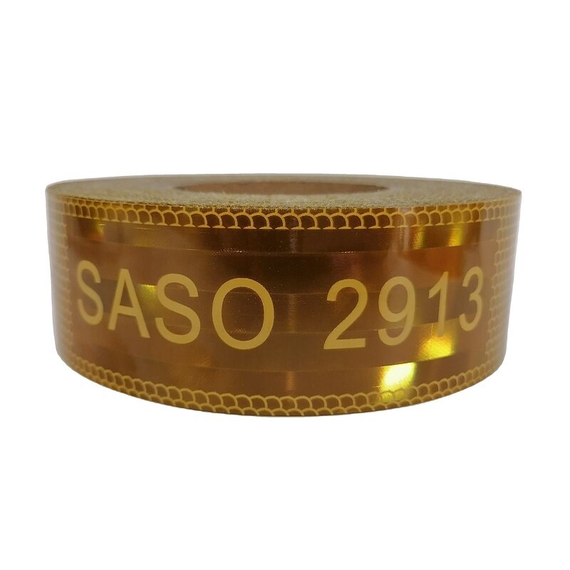SASO-2913 Adesivos reflexivos, alta visibilidade, chapeamento PET, alumínio Reflectors Tape, fita adesiva, conspicuidade para caminhão, 5cm * 10m